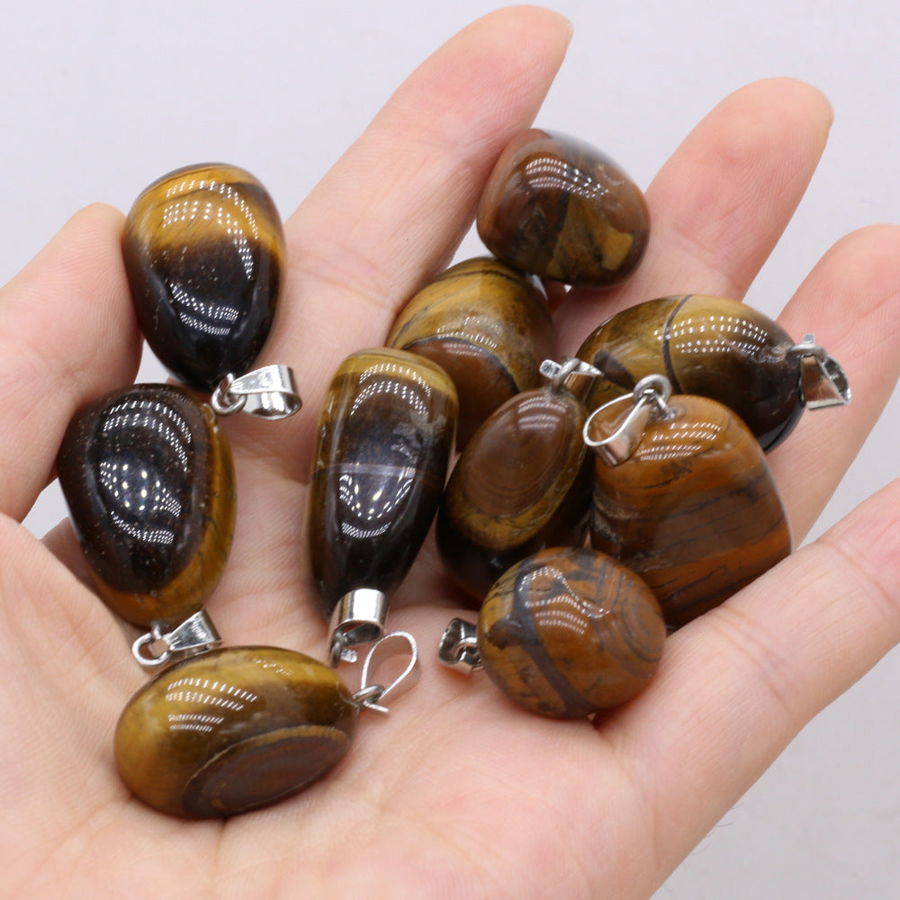 Natural Gemstone Irregular Amorphous Necklace Pendant