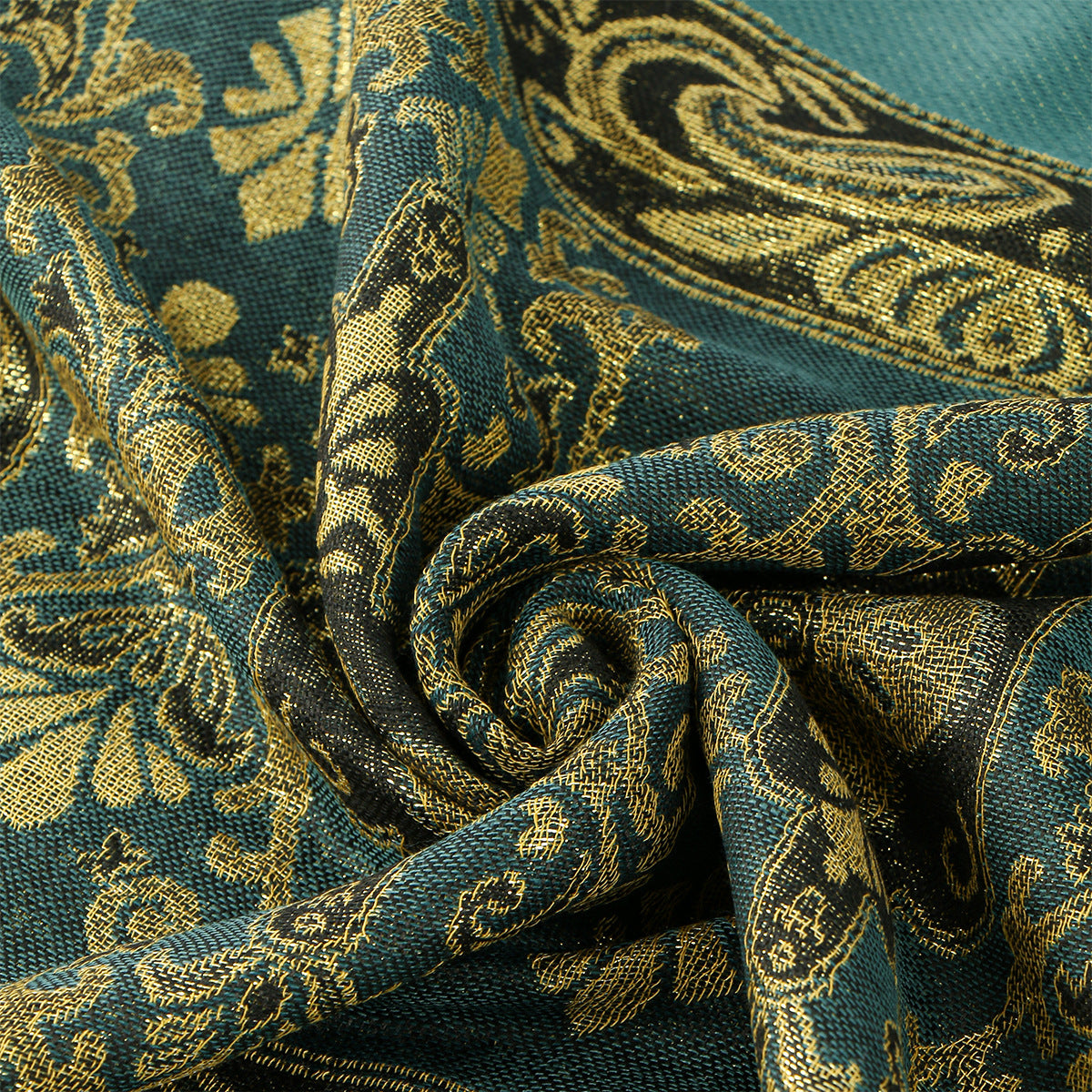 Bohemian-style Cashew-print women Long Scarf With Tassels