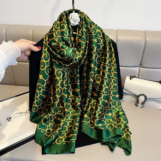 Simple Women's Stylish And Versatile Green Shawl