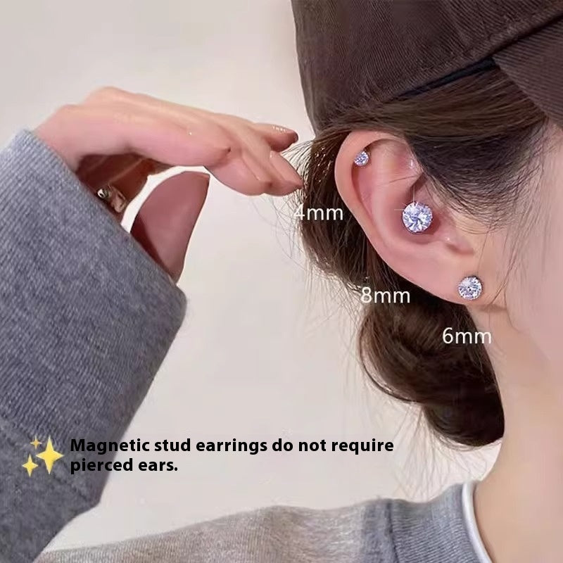 Women's Get One's Ears Pierced-free Magnetic Stud Earrings
