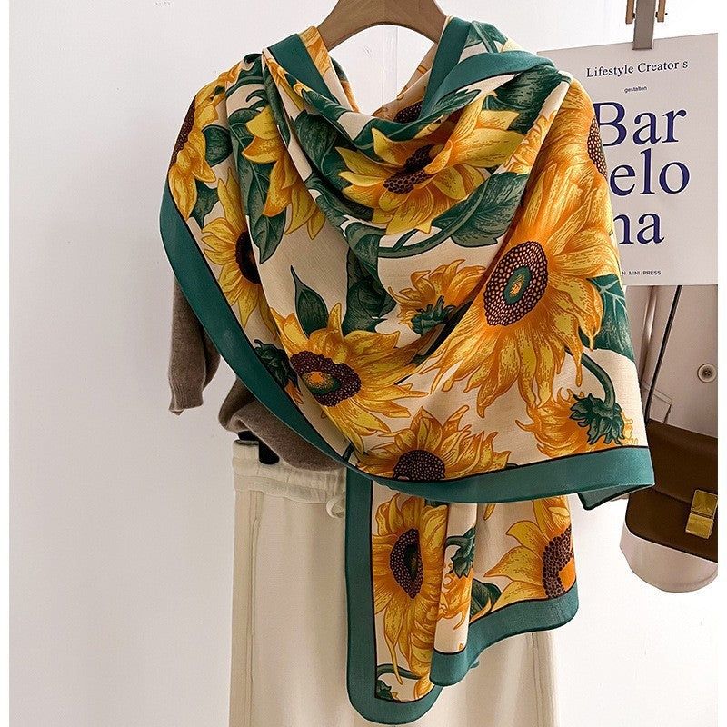 Colour Matching Fashion Scarf Scarf Thin Warm Scarf Talma