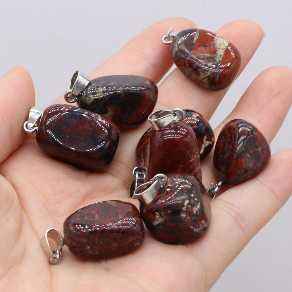 Natural Gemstone Irregular Amorphous Necklace Pendant