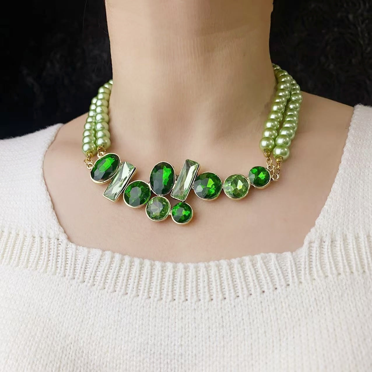 Fashion Personality Tassel Earrings Elegant Necklace