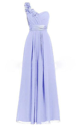 Women's Multi Coloured Slanted Neck Sleeveless Strapless Long Dress