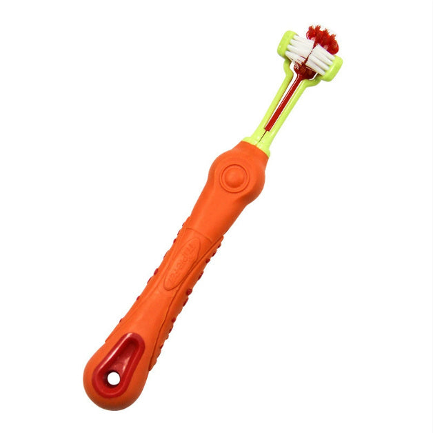 Pet Dental Supplies Fingers Double-headed Toothbrush For Dag And Cat Teeth Cleaning