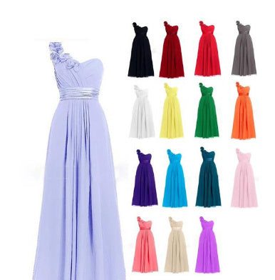 Women's Multi Coloured Slanted Neck Sleeveless Strapless Long Dress