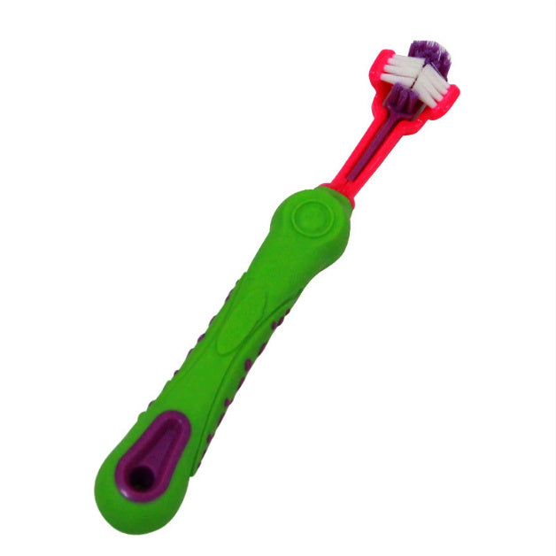 Pet Dental Supplies Fingers Double-headed Toothbrush For Dag And Cat Teeth Cleaning