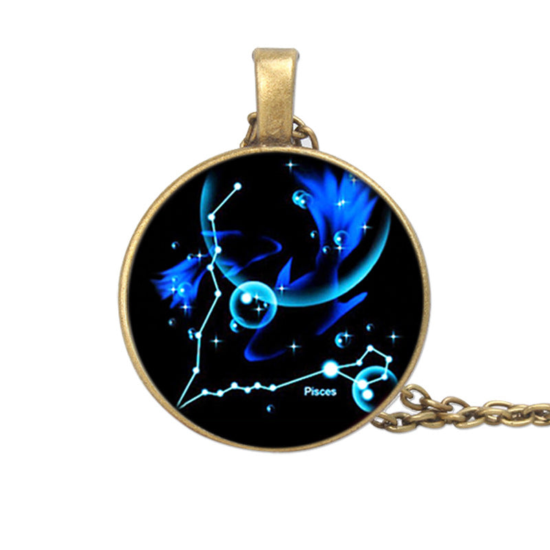 Zodiac Starry Sky Gemstone Necklace
