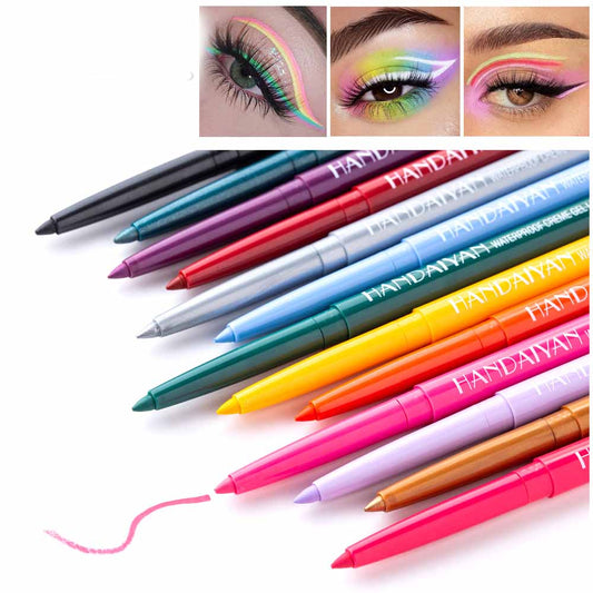 20 Color Cat Eye Makeup Waterproof Neon Colorful Liquid Eyeliner Pen Make Up Comestics Long-lasting Black Waterproof Pencil