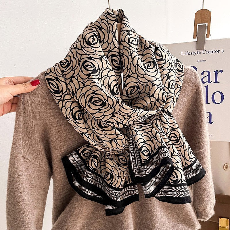 Colour Matching Fashion Scarf Scarf Thin Warm Scarf Talma