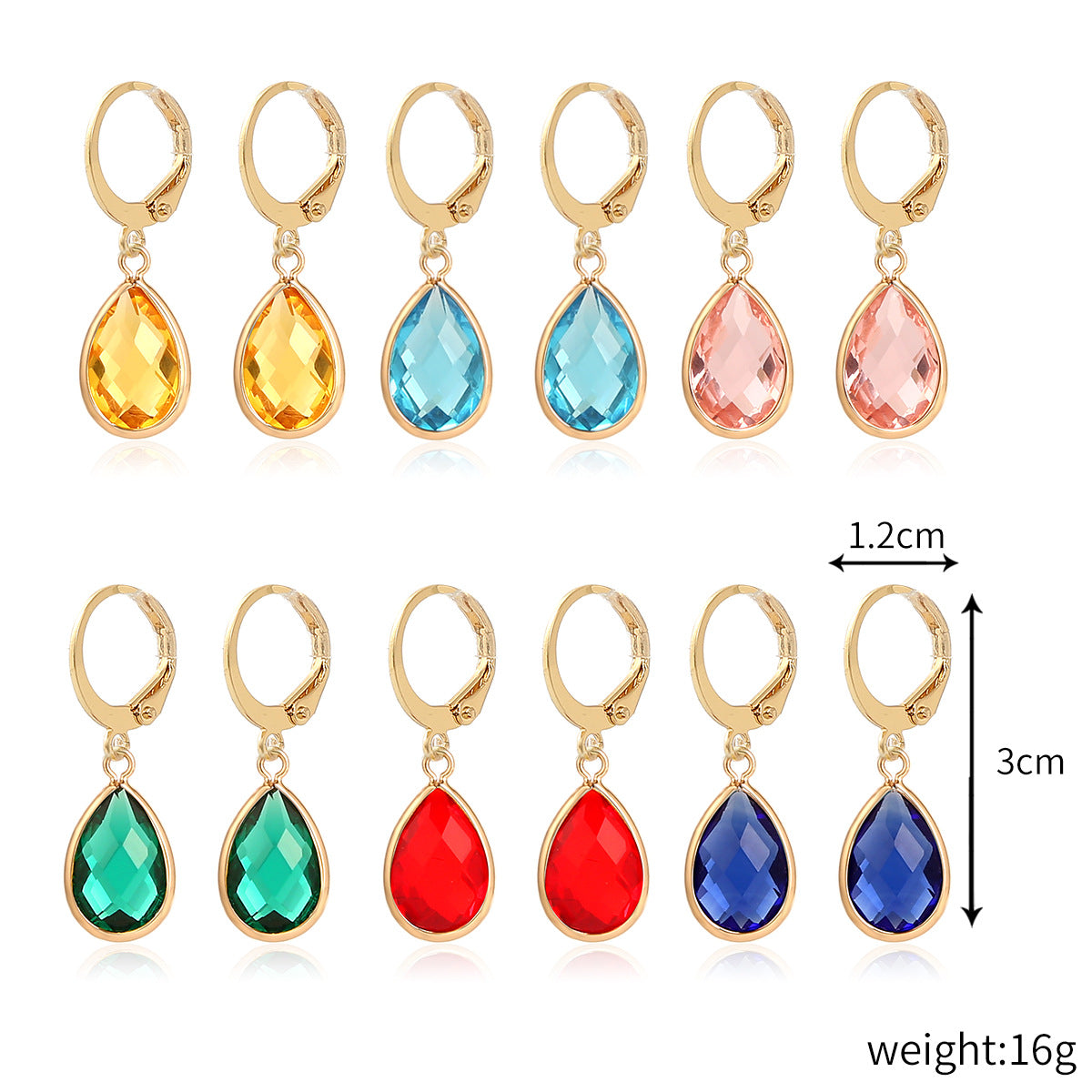 Crystal Gemstone High-quality Simple Earrings