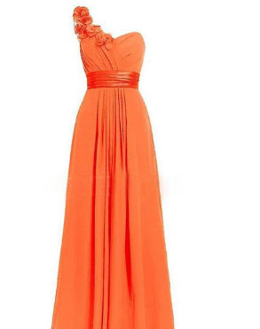 Women's Multi Coloured Slanted Neck Sleeveless Strapless Long Dress