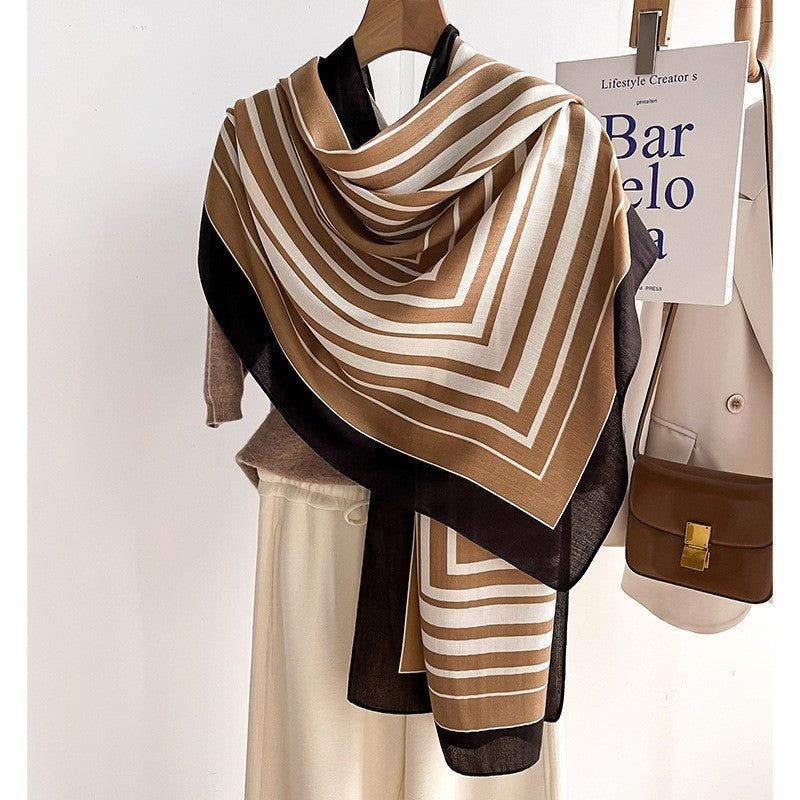 Colour Matching Fashion Scarf Scarf Thin Warm Scarf Talma