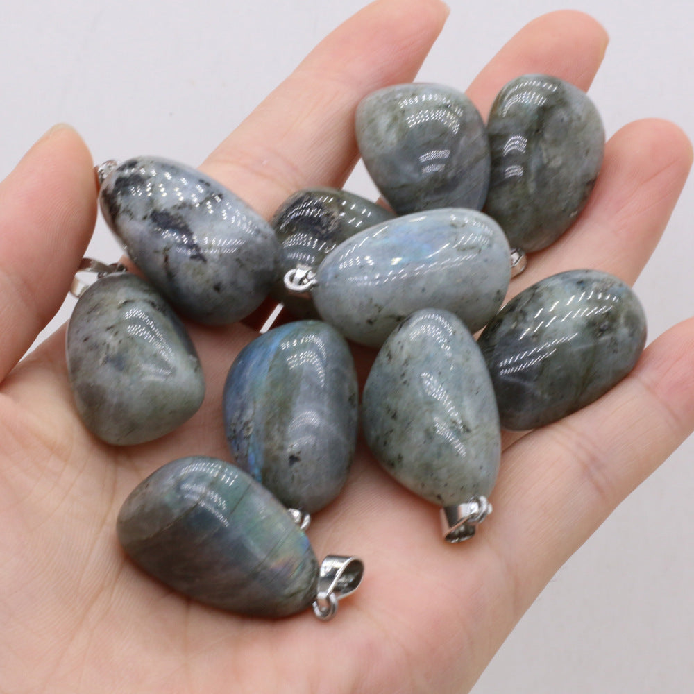 Natural Gemstone Irregular Amorphous Necklace Pendant