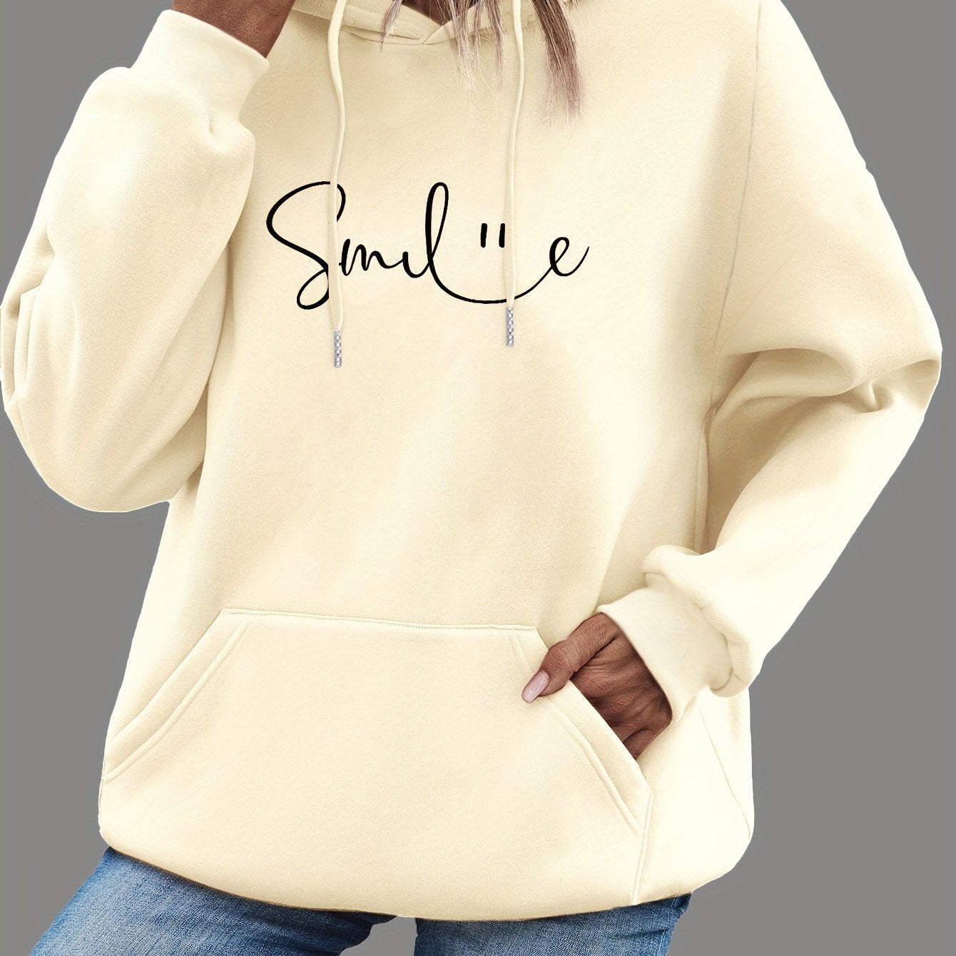 Smile Print Hoodie