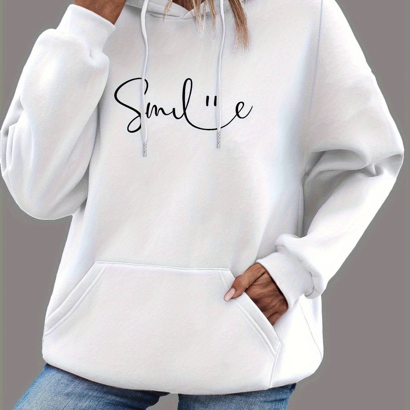 Smile Print Hoodie