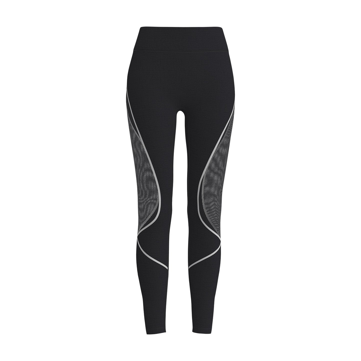 Women's Colour Matching Mesh European And American High Waist Yoga Pants
