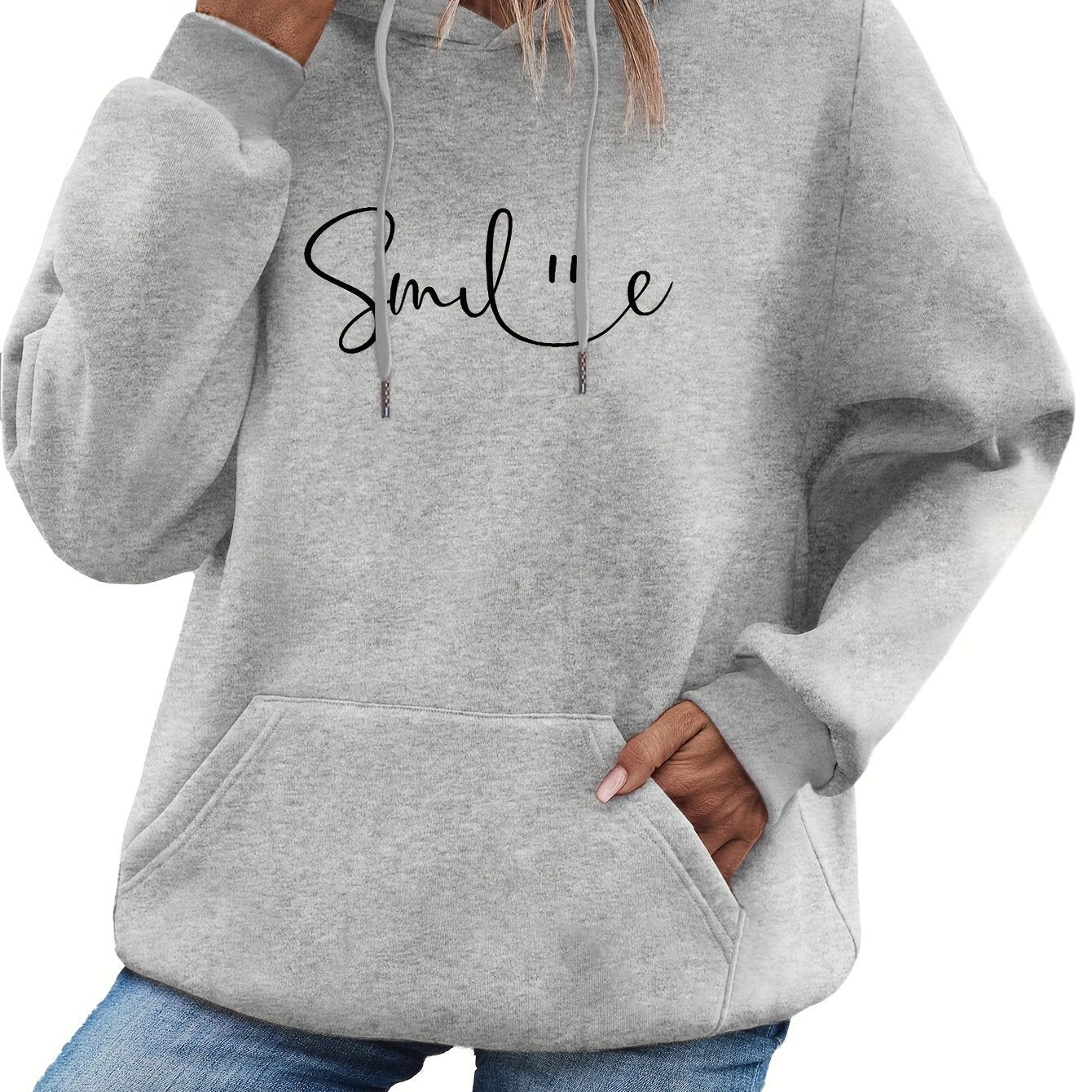 Smile Print Hoodie