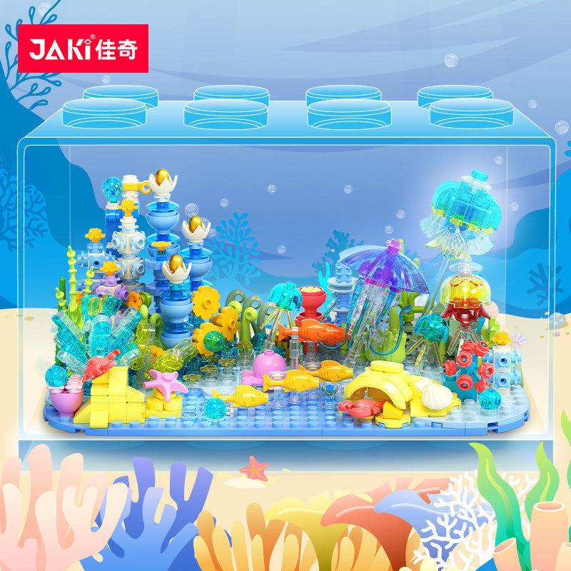 Building Blocks Submarine Creative Ornaments Assembled Toy Girl