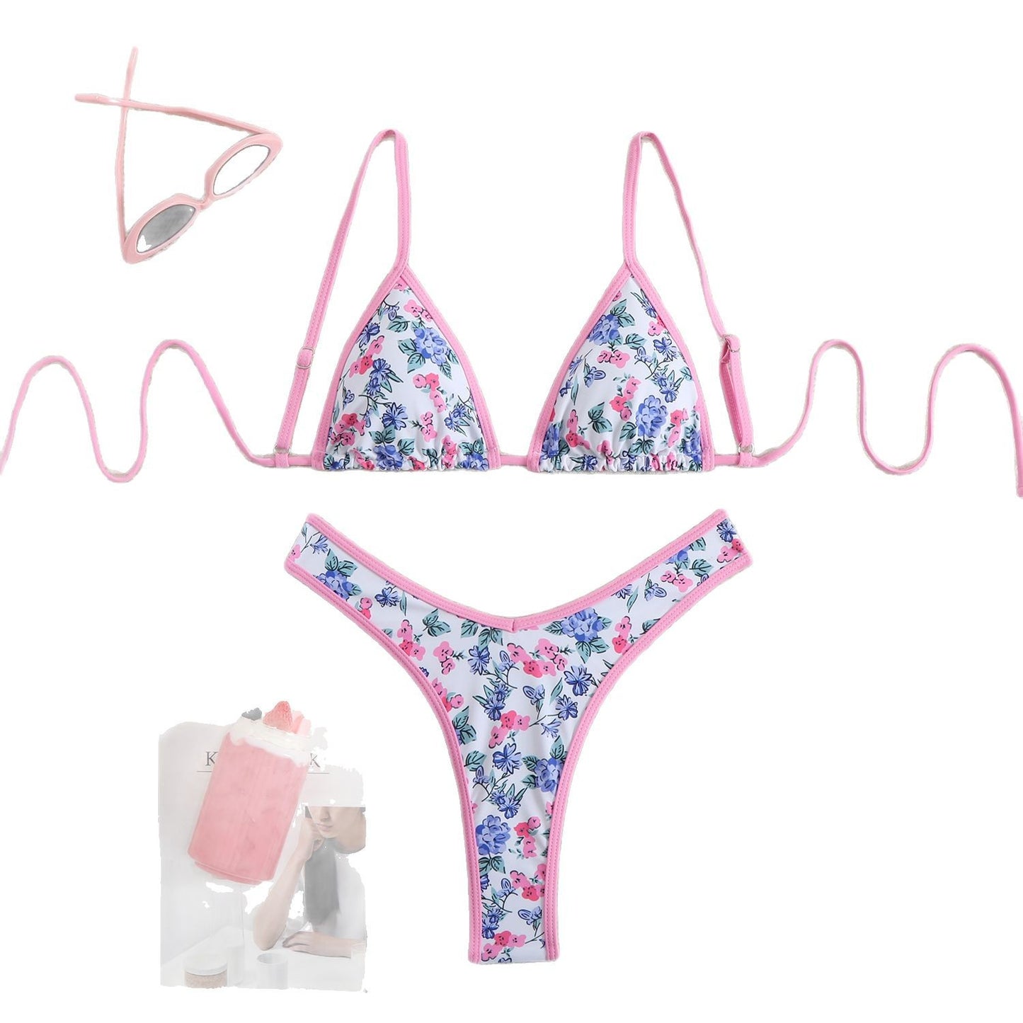 New Bikini Women's Separated Swimwear Printing