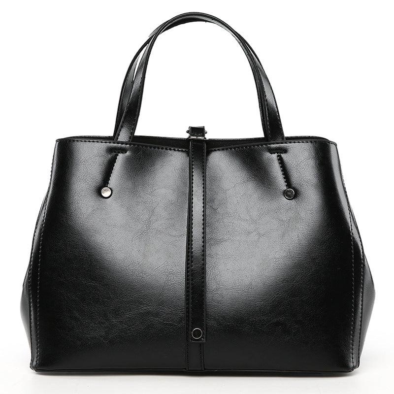 Luxury Retro Women's Hand-carrying Solid Colour Simple