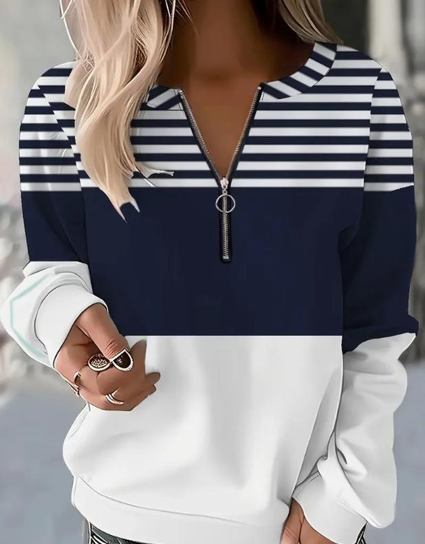 Trendy Casual Flag Sweatshirt Half Zipper Sweater