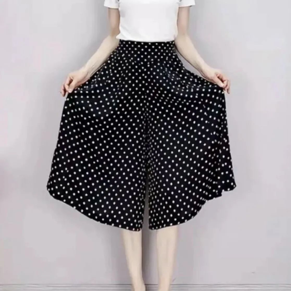 Summer New Chiffon Casual Cropped Loose Pants