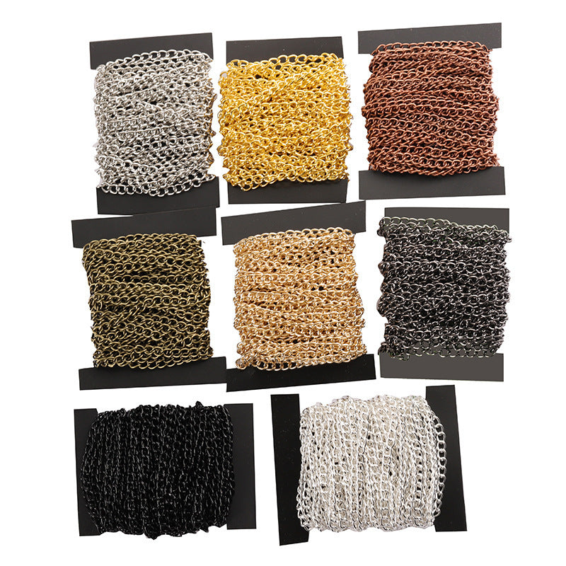 DIY Jewelry Accessories Encrypted Iron Chain Necklace Jewelry Chain Hairpin Tail Chain