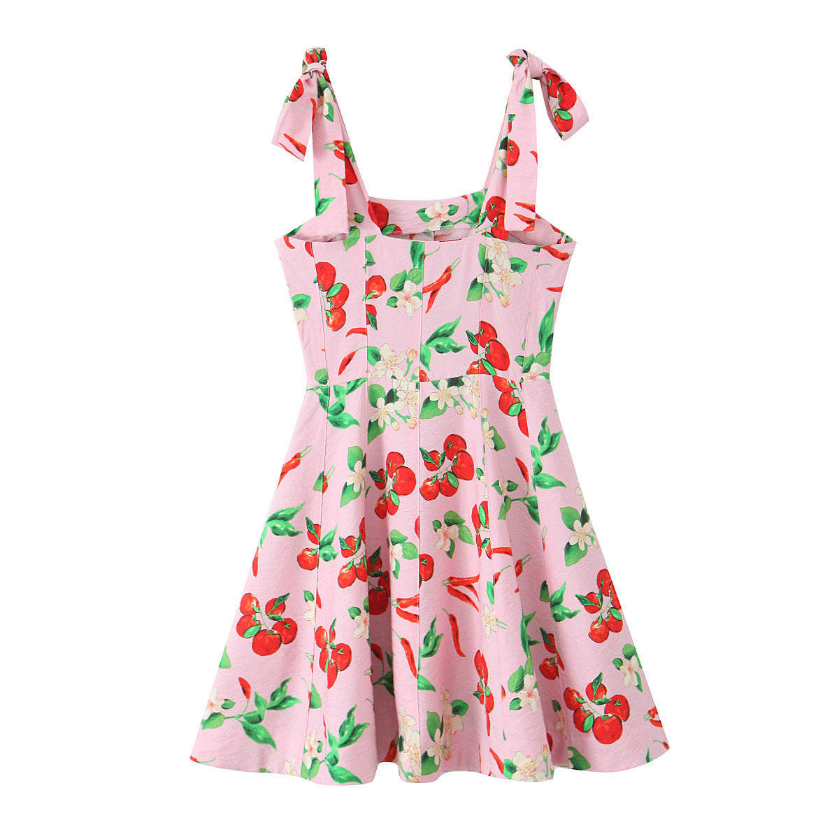 Cherry Print Mini Sling Dress
