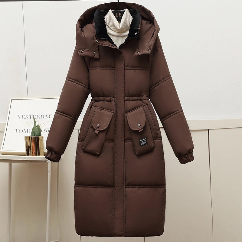 Plus Size Cotton-padded Clothes Women's Clothing Over knee Long