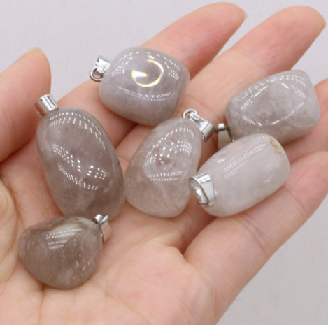 Natural Gemstone Irregular Amorphous Necklace Pendant