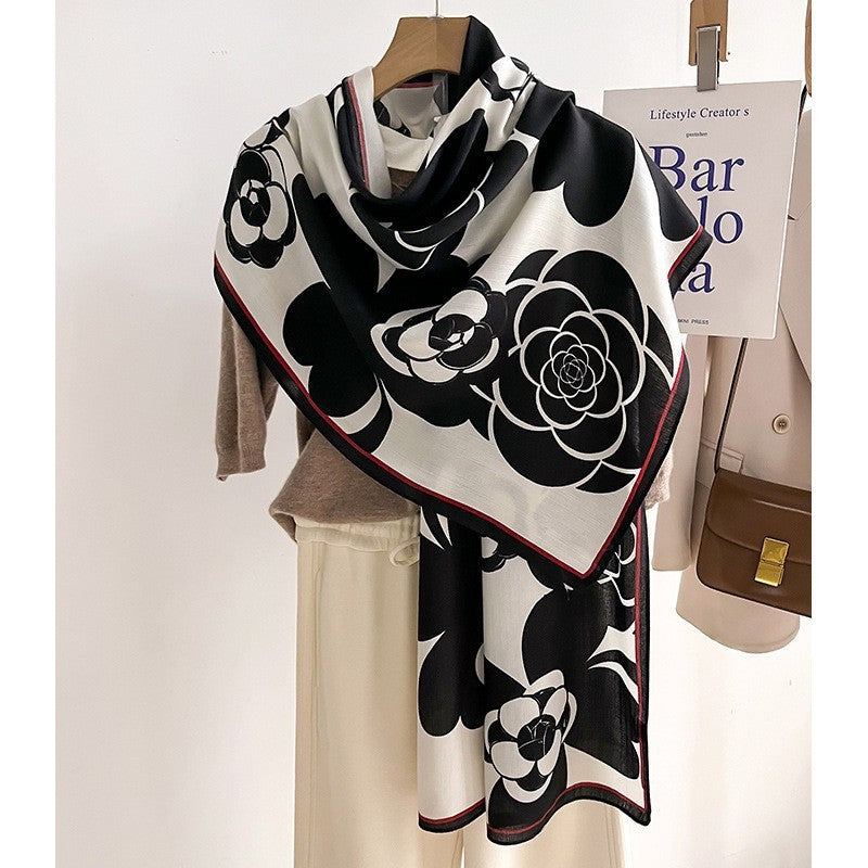 Colour Matching Fashion Scarf Scarf Thin Warm Scarf Talma
