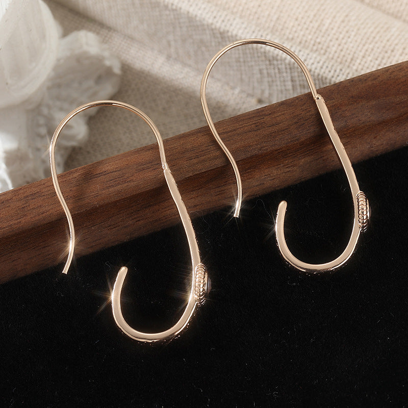 Eco-friendly Copper Light Luxury Minimalist Round Hoop Earrings