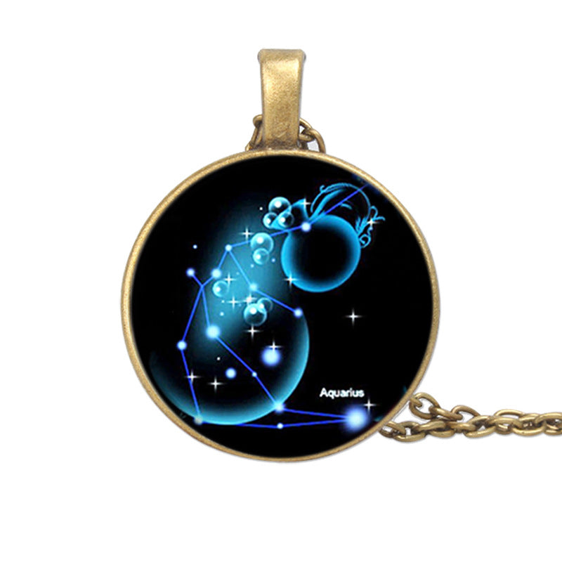 Zodiac Starry Sky Gemstone Necklace