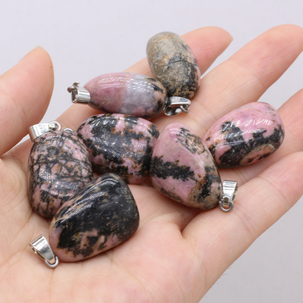 Natural Gemstone Irregular Amorphous Necklace Pendant