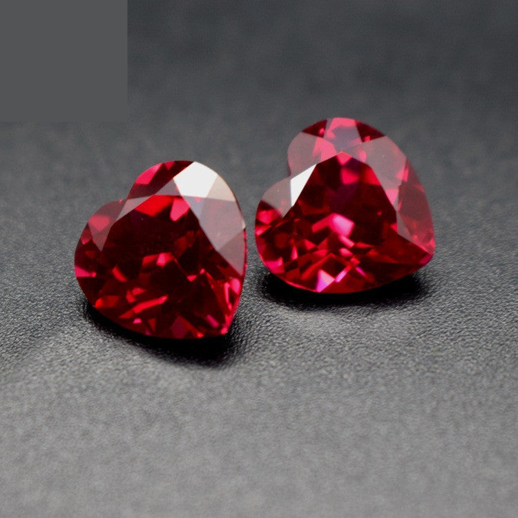 Red Corundum 2to15m Ring Face Bare Stone Peach Heart Shape