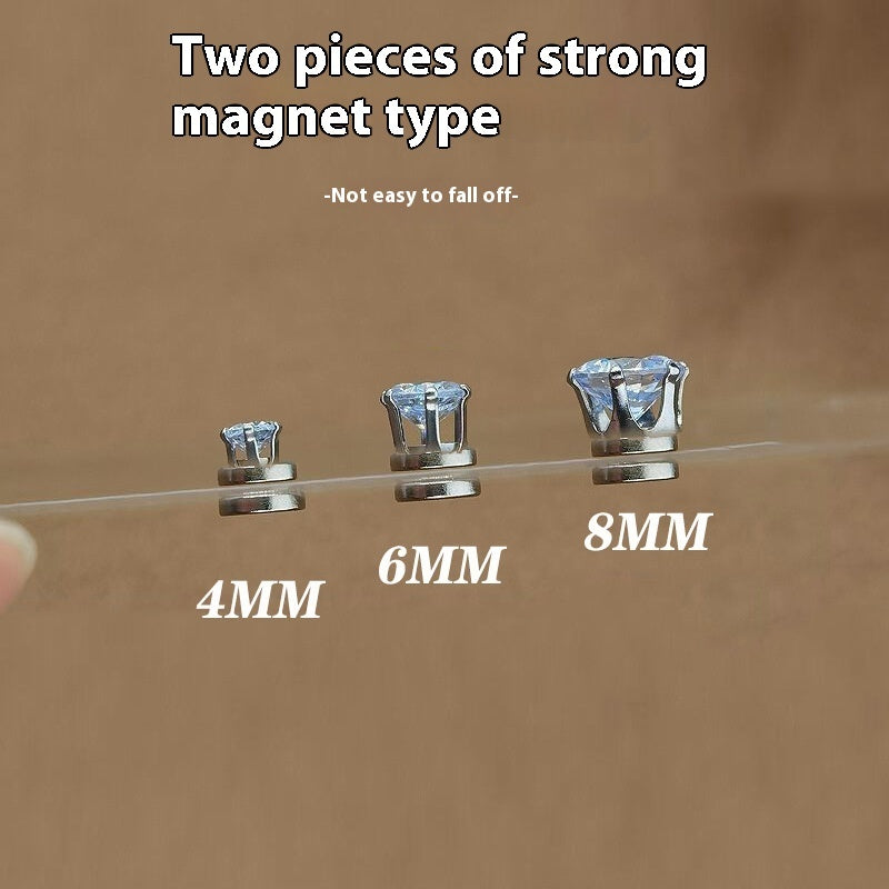Women's Get One's Ears Pierced-free Magnetic Stud Earrings