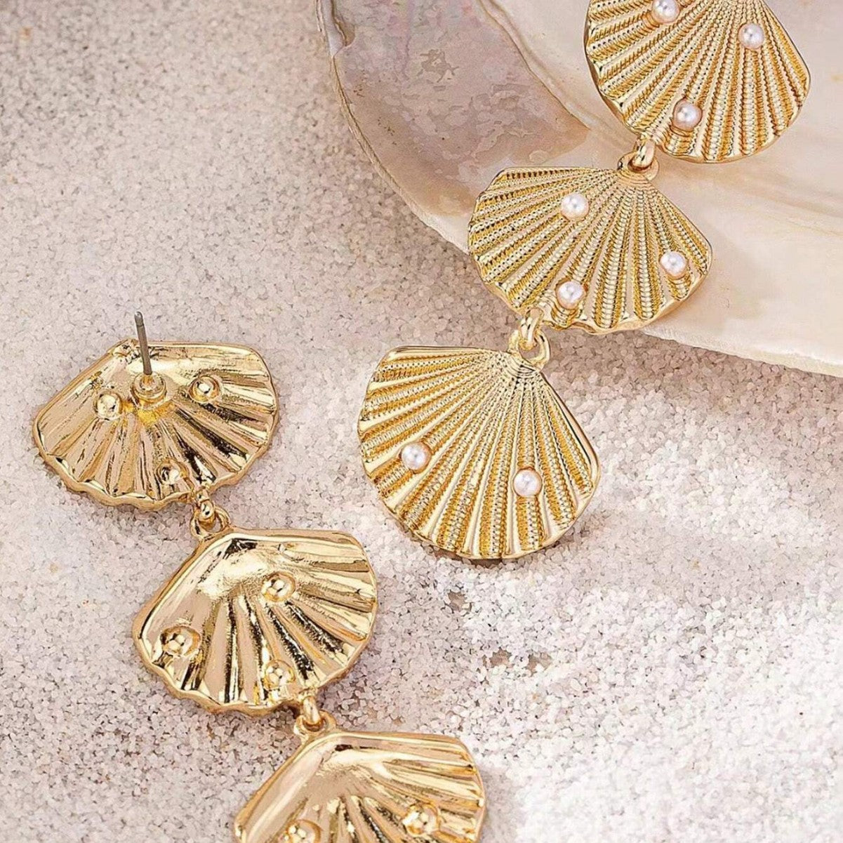 Metal Shell Artistic Minimalist Earrings