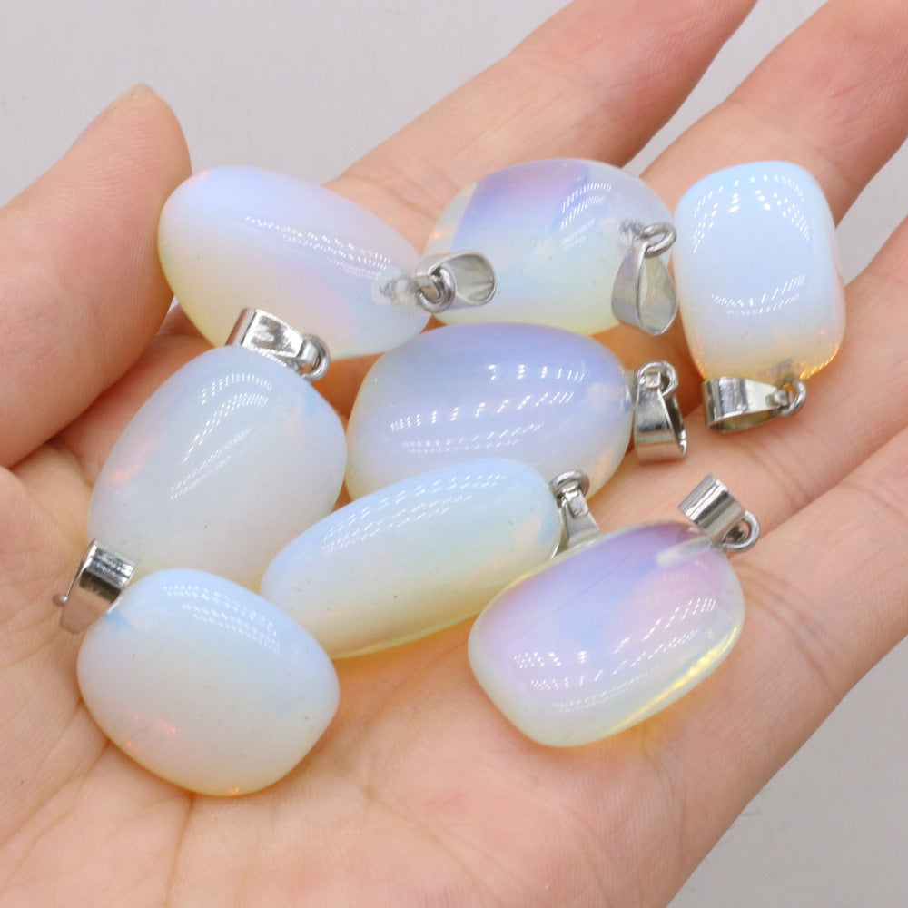 Natural Gemstone Irregular Amorphous Necklace Pendant