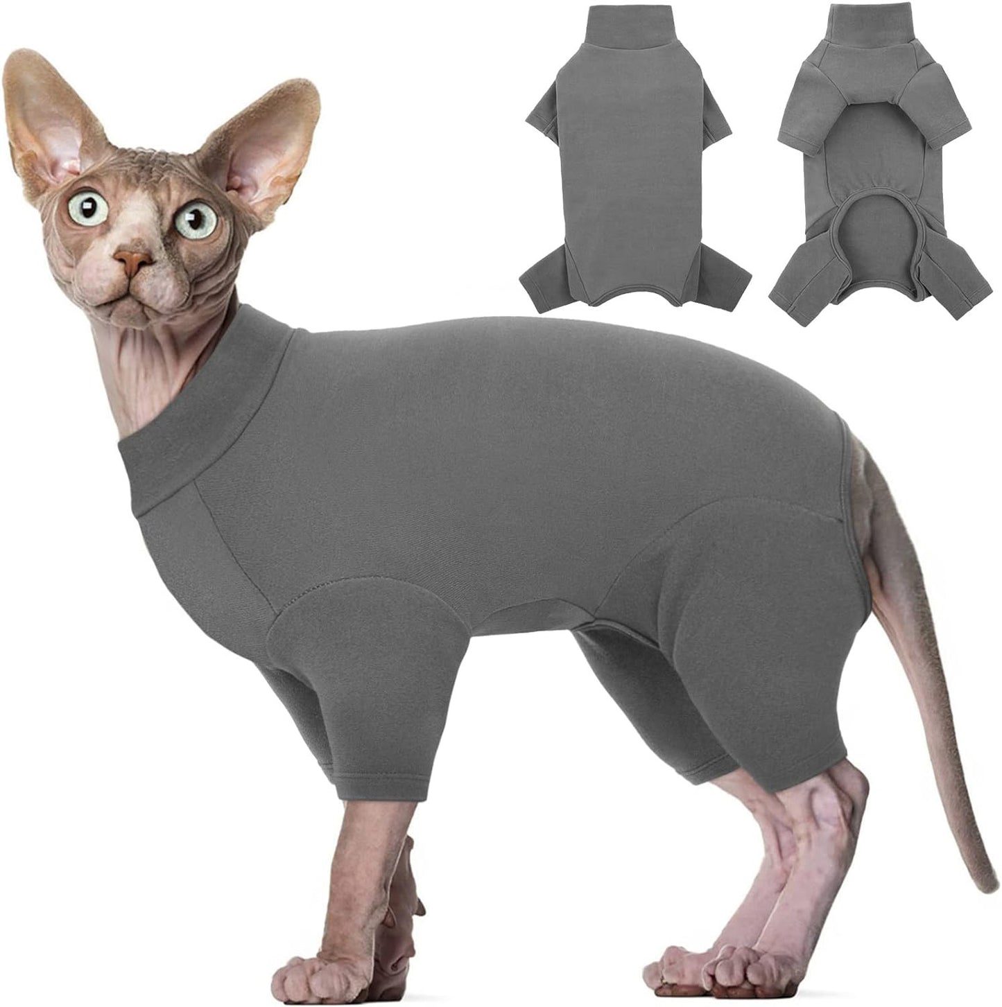 Sphynx Cats Sweater Turtleneck Hairless Cat Shirt Soft And Warm Kitten Clothes With Sleeves Pullover Pet Winter Pyjamas Jumpsuit For Cat Puppy