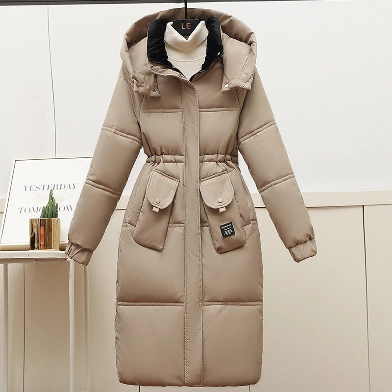 Plus Size Cotton-padded Clothes Women's Clothing Over knee Long
