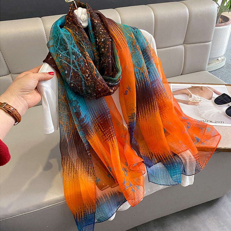 Silk All-matching Yousoft Scarf Long Elegant Scarf