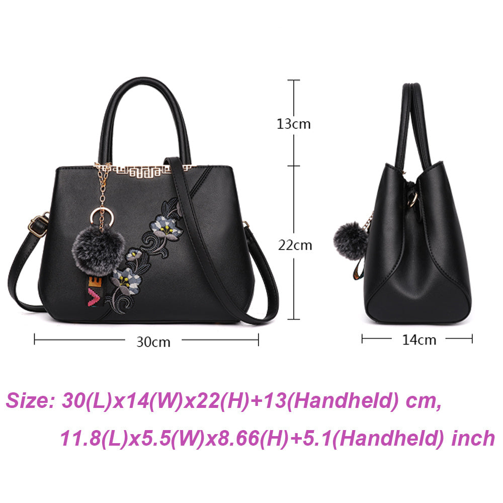 Handbags Fashionable Women's Handbags For Ladies Flower Pattern Crossbody Bags Splicing Colour Shoulder Bags