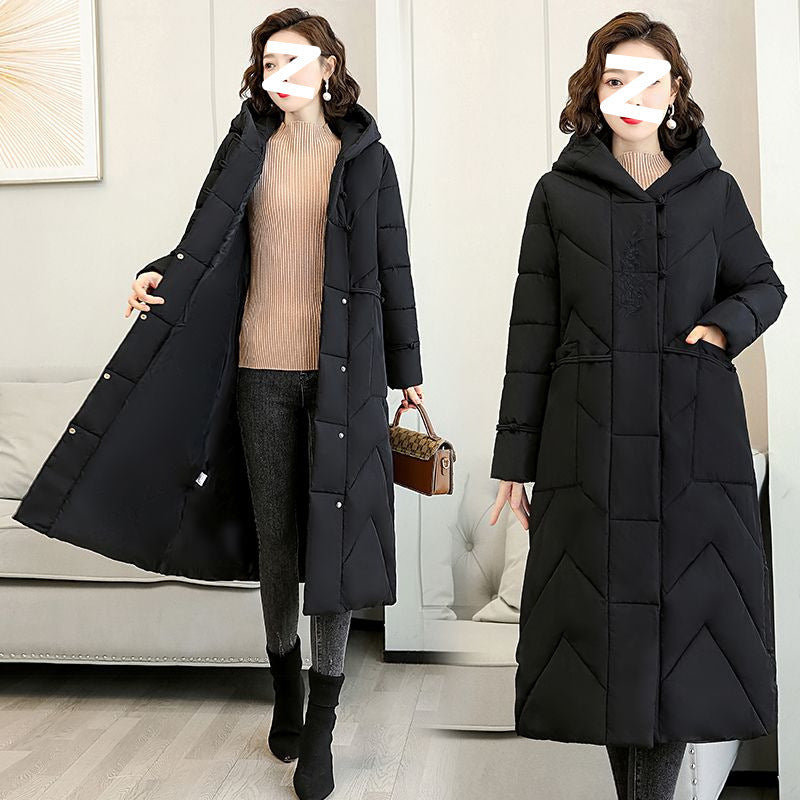 Plus Size Over knee Long Warm Hooded Long