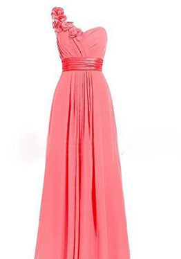 Women's Multi Coloured Slanted Neck Sleeveless Strapless Long Dress