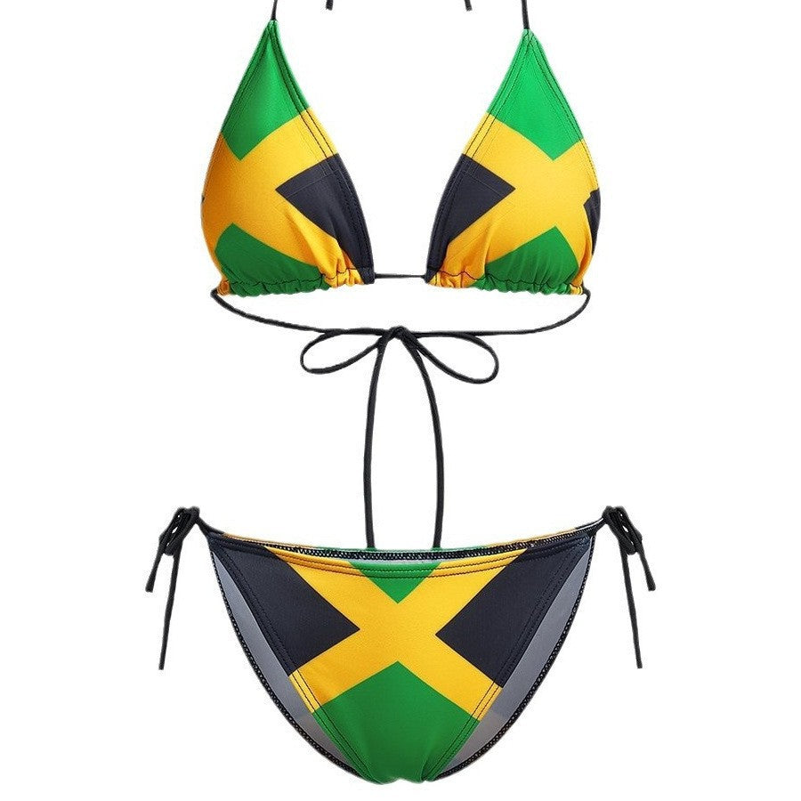 Slim Fit Tied Women's Printed Bikini
