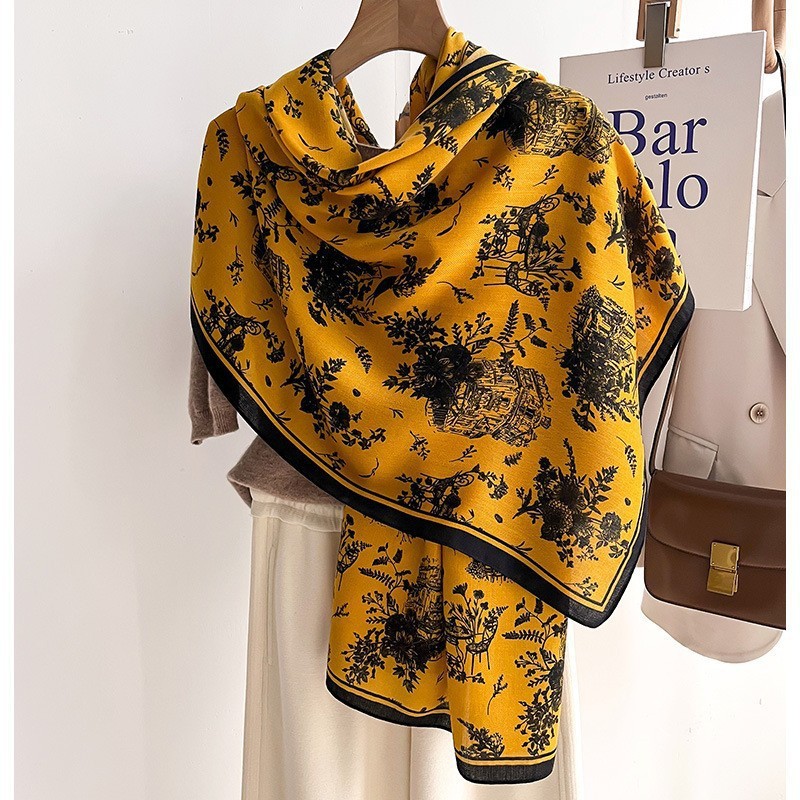 Colour Matching Fashion Scarf Scarf Thin Warm Scarf Talma