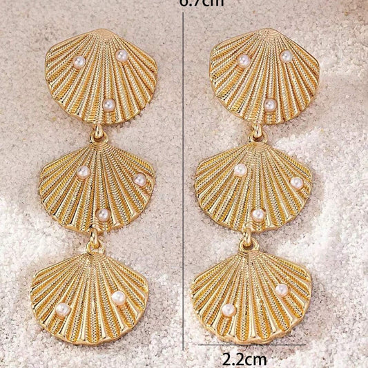 Metal Shell Artistic Minimalist Earrings