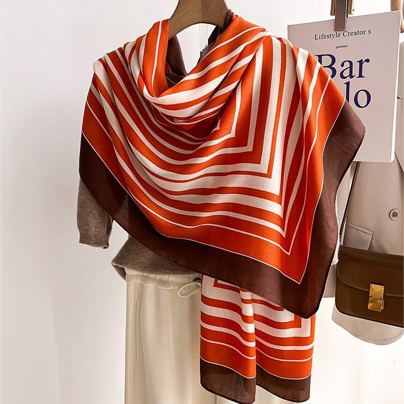 Colour Matching Fashion Scarf Scarf Thin Warm Scarf Talma