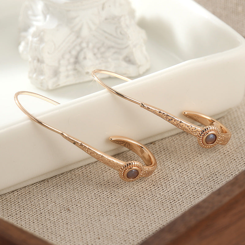 Eco-friendly Copper Light Luxury Minimalist Round Hoop Earrings